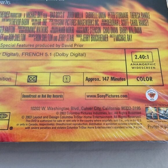 Bad Boys II DVD New Sealed - Action Comedy Starring Martin Lawrence & Will Smith - Picture 5 of 7